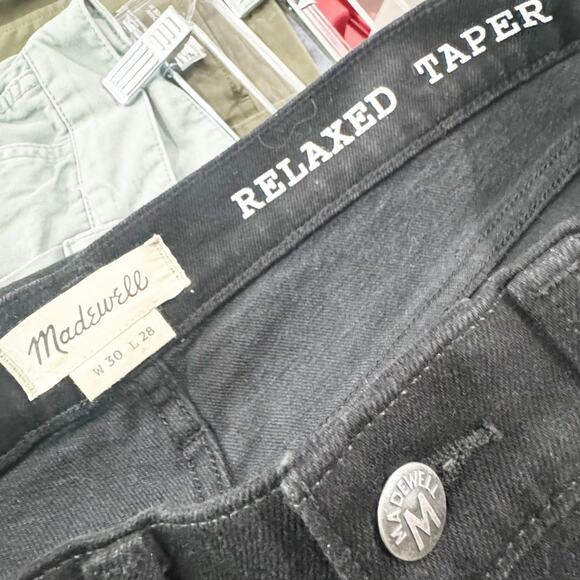Madewell NG331 Relaxed Fit Taper Leg Jeans Relaxed Fit Black Size 30/28 NWT - Picture 10 of 13
